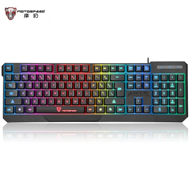 original motospeed k70 7 color colorful backlight computer wired