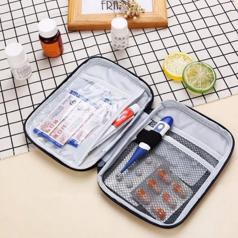 Outdoor Portable Carry First Aid Kit Zipper Travel Accessories Mini Storage Classification Pill Box Functional Bag Outdoor Portable Carry First Aid Kit Zipper Travel Accessories Mini Storage Classification Pill Box Functional Bag