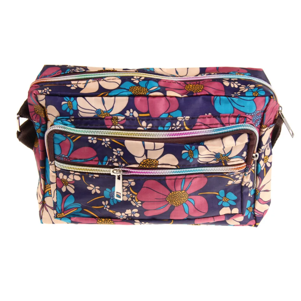 Women Messenger Bag Floral Pattern Women&#39;s Handbags Waterproof Nylon Zipper Ladies Shoulder ...
