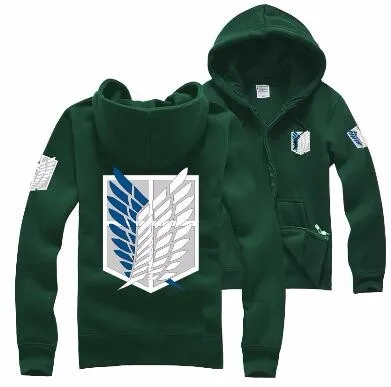 Novedan Attack On Titan Hoodies Sweatshirts Coat Japan Anime Halloween Party Eren Levi Cosplay Costume Legion Clothing -Zentai shop online