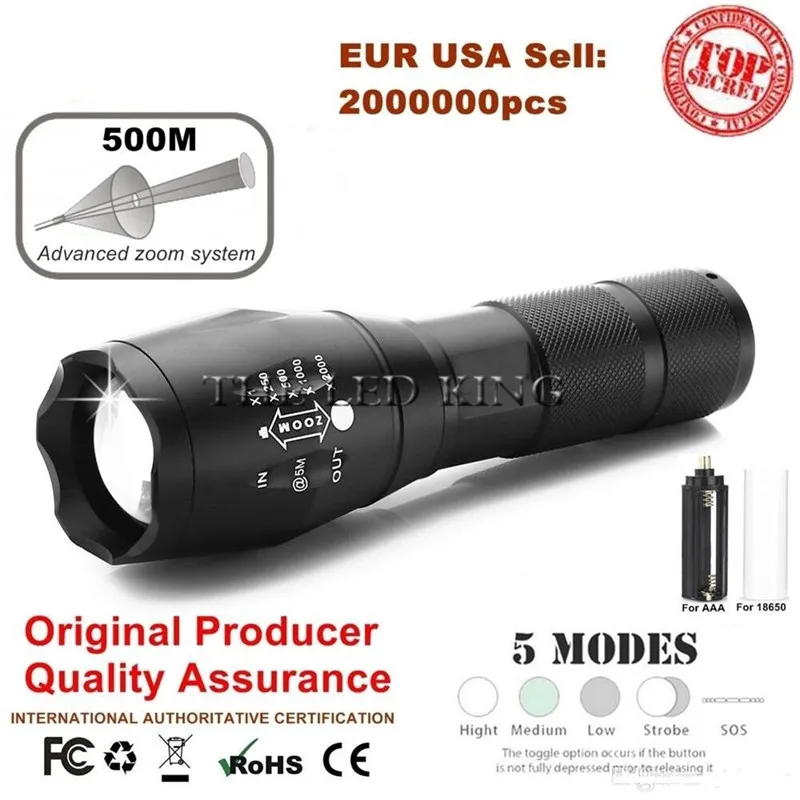 

10000 Lums XP-L-V6 L2 LED Tactical Flashlight Led Torch Zoom LED Flashlight Waterproof Torch Light For AAA 18650 Rechargeable