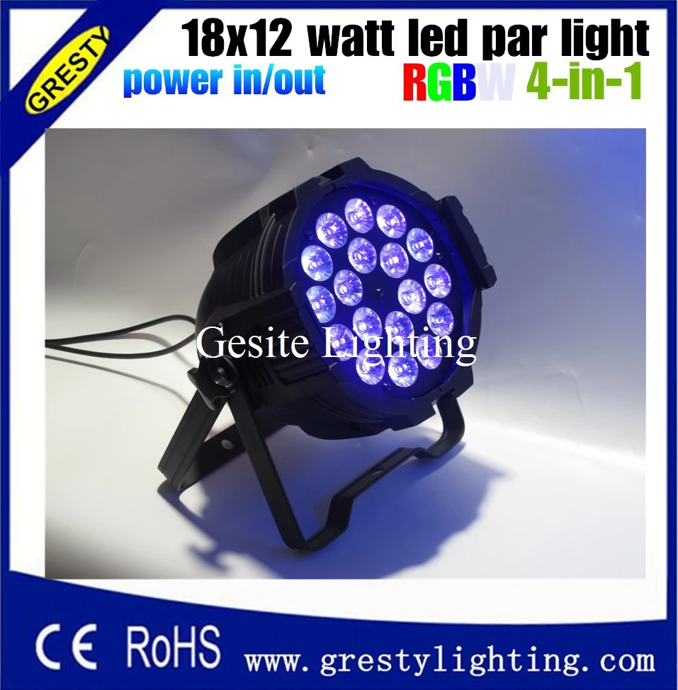 6 шт./лот хорошее качество светодиодный Par Quad 18x12 Вт Wash Dmx Light American Dj RGBW 4 в 1 DMX с