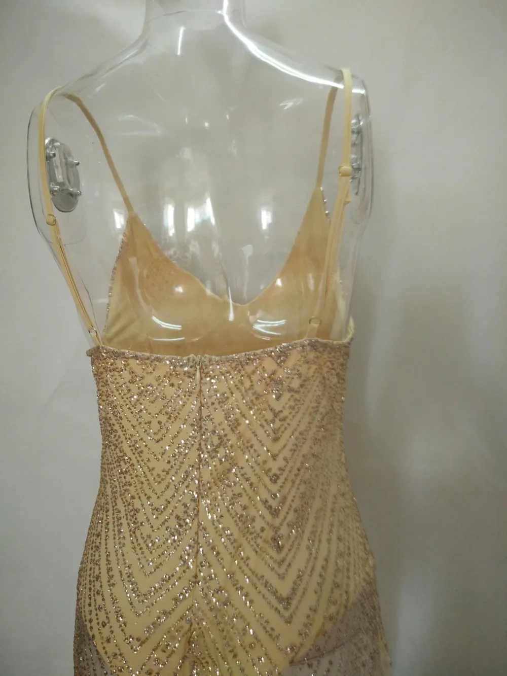 Новое Европейское и американское Золотое Серебряное Сексуальное Платье с v-образным вырезом и открытой спиной для ночного клуба, красивое платье+ костюм