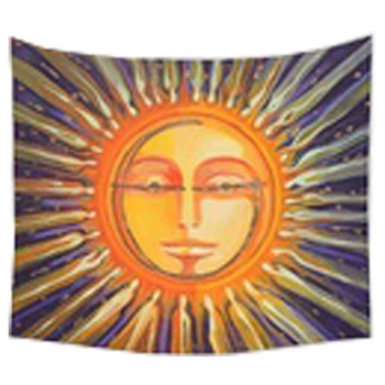 

HOT GCZW-150*130cm Tapestry Home Decorative Polyester Midnight Moon and Forest Tree Pattern Beach Towel Fashion Sofa Wall Deco