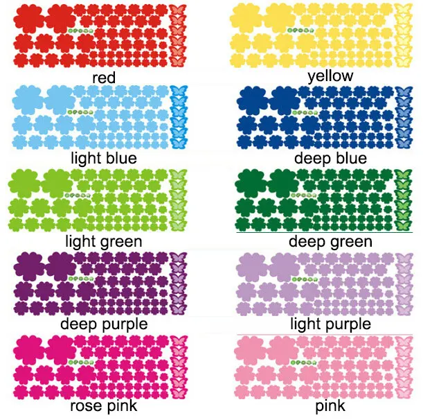 108 шт цветы и 6 шт бабочки настенные наклейки для гостиной спальни художественные наклейки мебель для украшения дома наклейки для детской комнаты