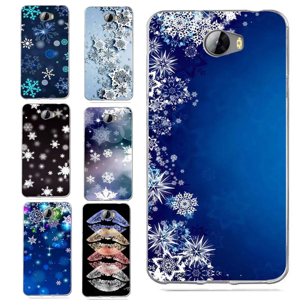 For Huawei P9lite/P8 Lite 2016 2017 Y5 II 2 Y5ii/Y6II Compact Snowflake Lip Print Soft TPU Silicone Pattern Clear Case B113 |