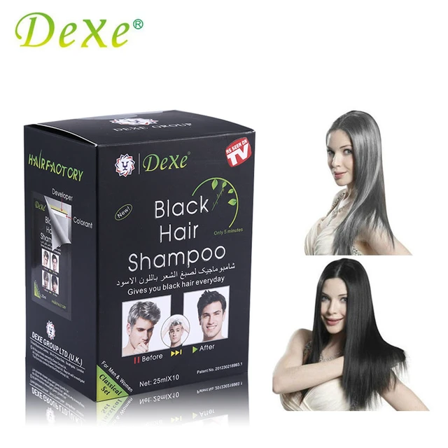 5pcs/lot Dexe Makeup Brand Black Hair Shampoo Only 5 Minutes Grey ... 5pcs/lot Dexe Makeup Brand Black Hair Shampoo Only 5 Minutes Grey ...
