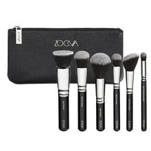 Exclusive selection of 6 professional, vegan face brushes made of synthetic hair