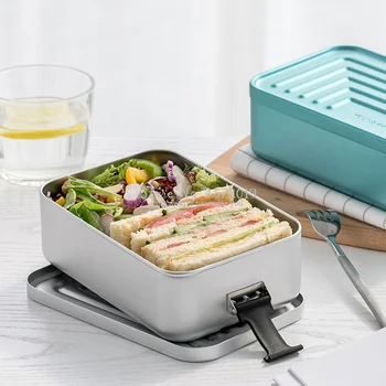 

Japanese Aluminum Lunch Box For Students Vintage Food Storage Container Children Kids School Office Portable Bento