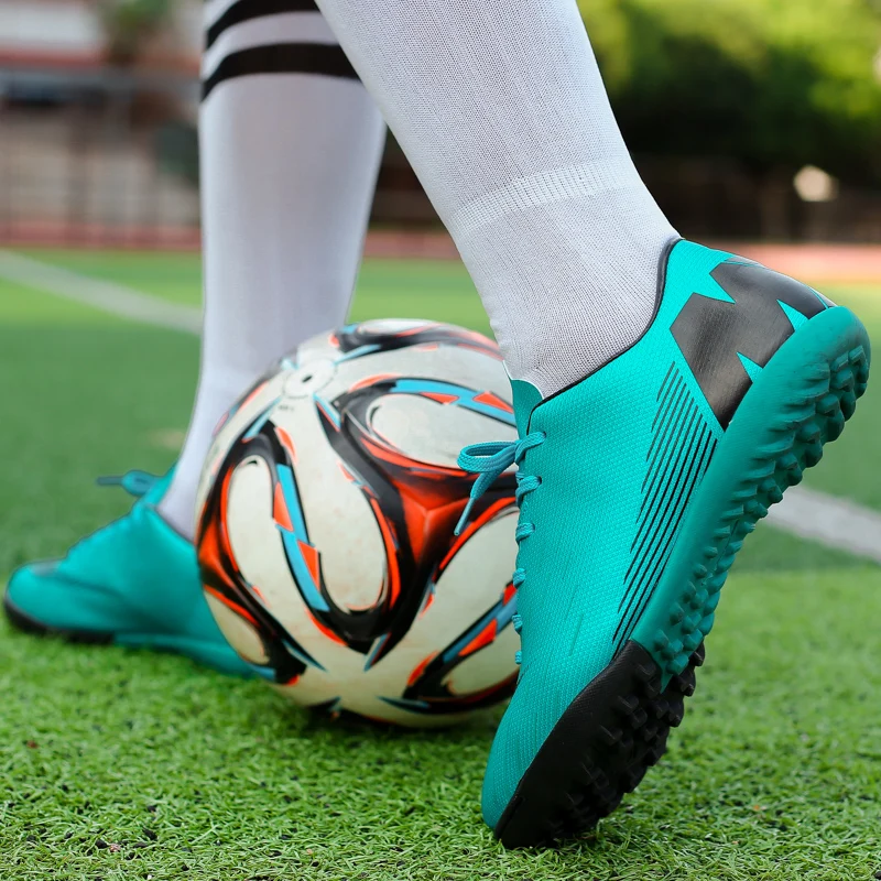 Мужские футбольные бутсы длинные шипы TF шипы по щиколотку высокие кроссовки мягкие домашние футбольные кроссовки для футбола