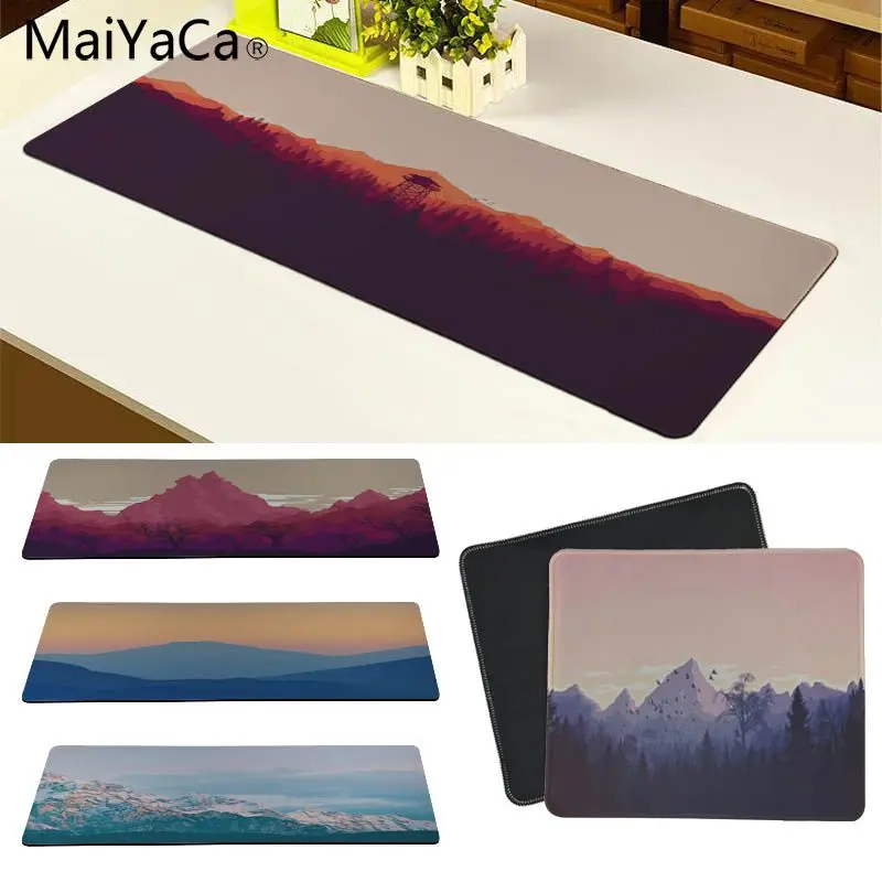 MaiYaCa простой дизайн горы Минимальный Противоскользящий прочный силиконовый компьютерный коврик Размер для 18*22 20*25 25*29 30*60 и 30*90 см