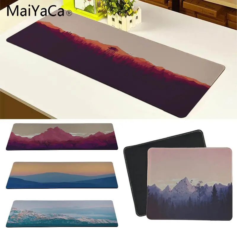 

MaiYaCa Simple Design Mountains Minimal Anti-Slip Durable Silicone Computermats Size for 18*22 20*25 25*29 30*60 and 30*90cm
