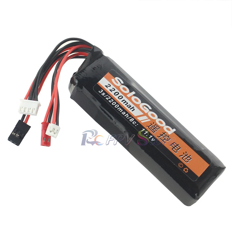 SoloGood батарея 2200mAh 1S 3S 8C 11,1 V пульт дистанционного управления Lipo батарея с JR JST разъем для WFLY7 9 Radiolink AT9S AT10ll T8FB