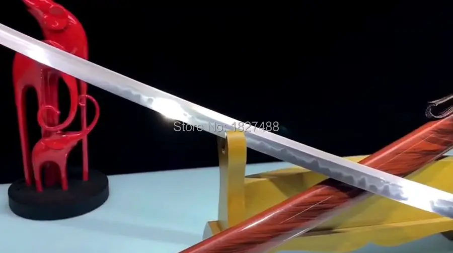 Традиционная ручная ковка T10Steel Clay закаленное лезвие острый японский самурайский