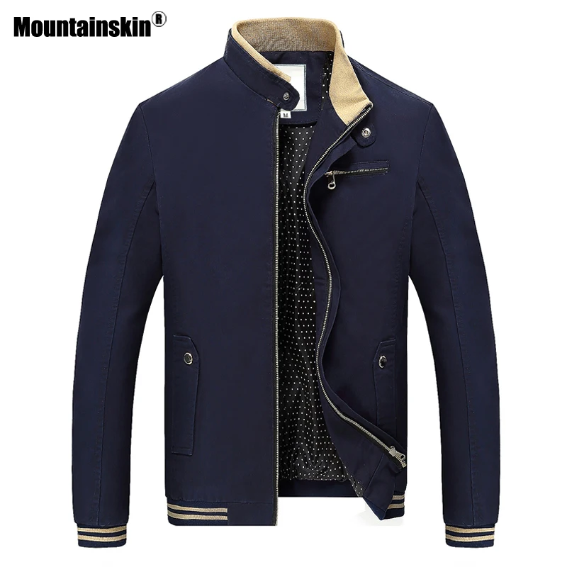 Mountainskin Spring Autumn Casual Men's Jacket Stand Collar Men Coats Slim Fit Male Outerwear Coat Mens Brand Clothing 4XL SA511 Mountainskin Spring Autumn Casual Men's Jacket Stand Collar Men Coats Slim Fit Male Outerwear Coat Mens Brand Clothing 4XL SA511