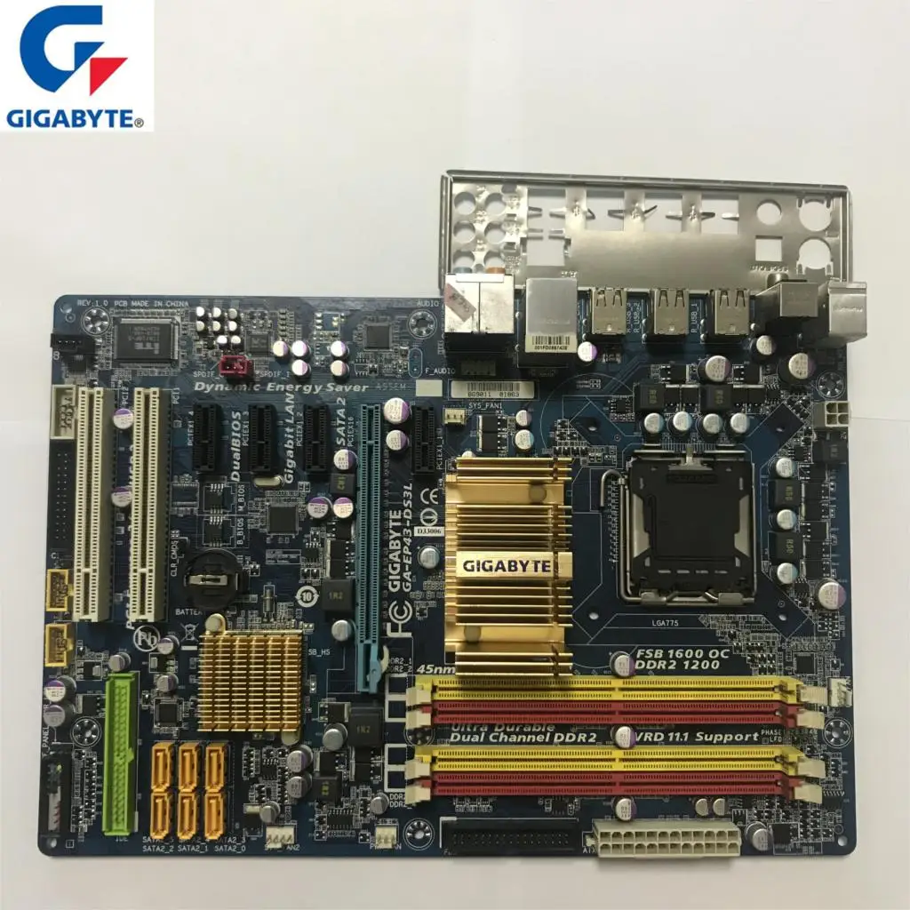 Gigabyt GA-EP43-DS3L 100% Original Motherboard LGA 775 DDR2 Desktop Computer Mainboard 16GB EP43-DS3L EP43 DS3L Boards P43 Used Gigabyt GA-EP43-DS3L 100% Original Motherboard LGA 775 DDR2 Desktop Computer Mainboard 16GB EP43-DS3L EP43 DS3L Boards P43 Used