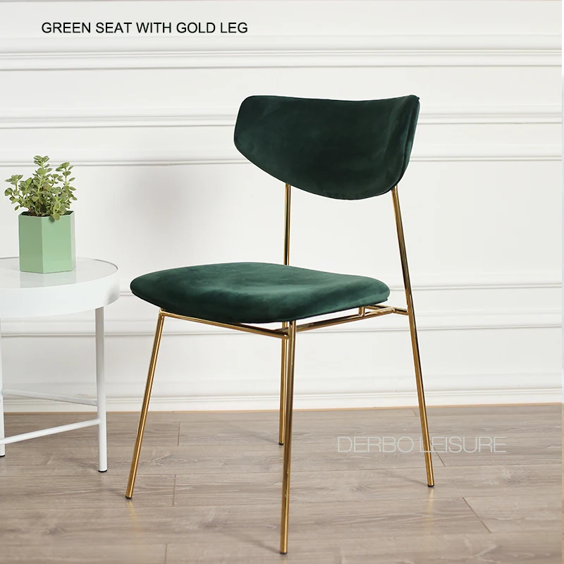 green with gold leg