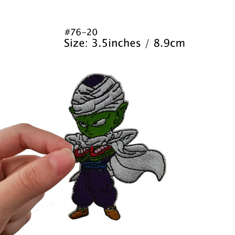 Драконий жемчуг Сон Гоку шорты Piccolo Namekian ball King Piccolo логотип нашивки для одежды одежда ТВ фильм костюм с вышивкой - Цвет: Никелевый