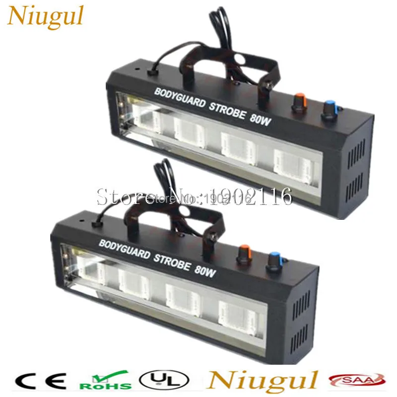 

2PCS/lot RGB/White 80W LED Strobe Light, 80W LED Flash Stage Lighting,Home party Show Projector Stroboscope Lights,DJ Equipments