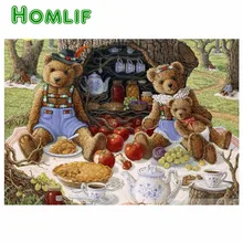 5d eigen фото на заказ алмазная живопись Familles Nounours Рождественская вышивка diy крестиком Рождественский Декор Горячая 925 свечение