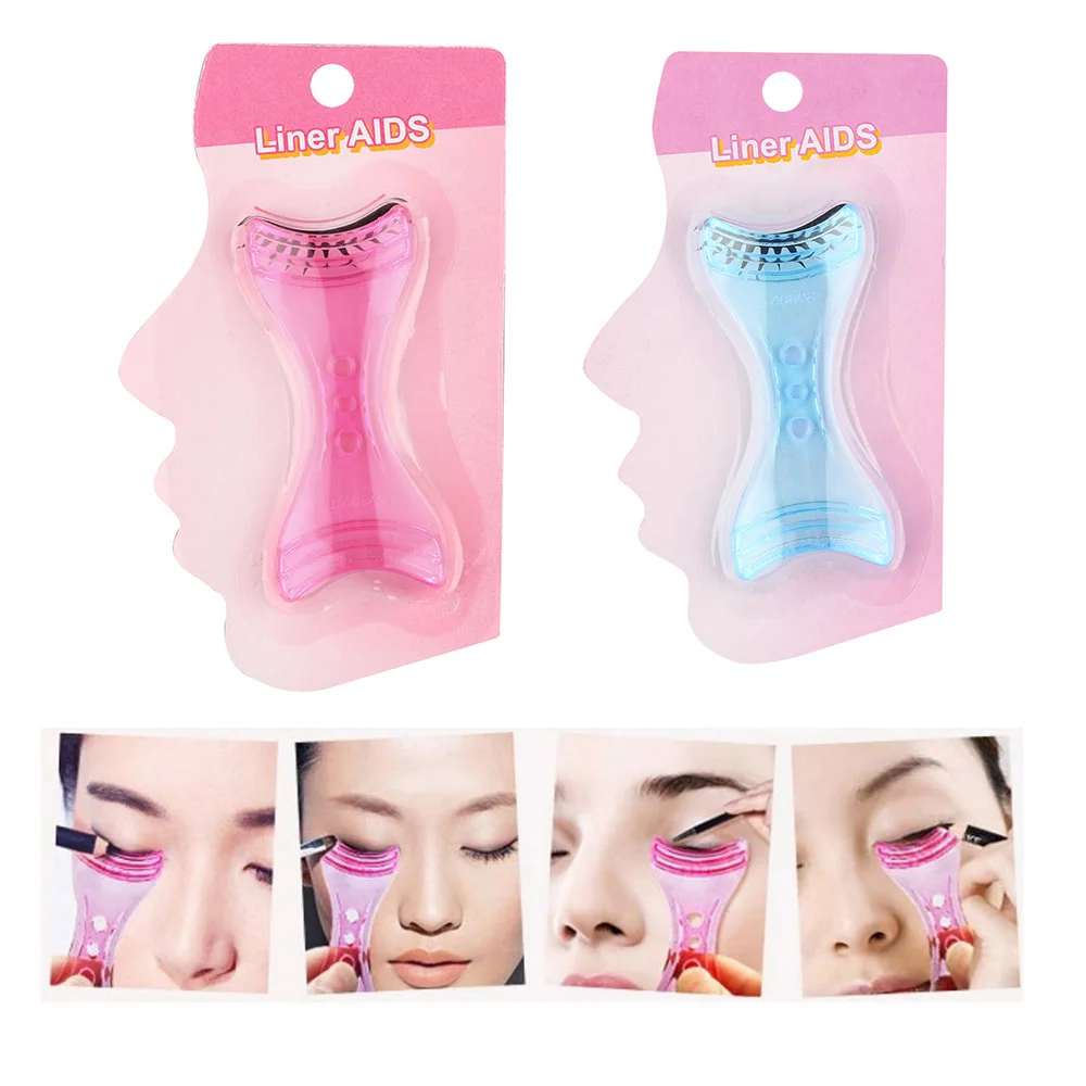 

1Pc Blue Eyeliner Model Makeup Eye Helper Device Tool Draw Eye Liners Guide Card Mold