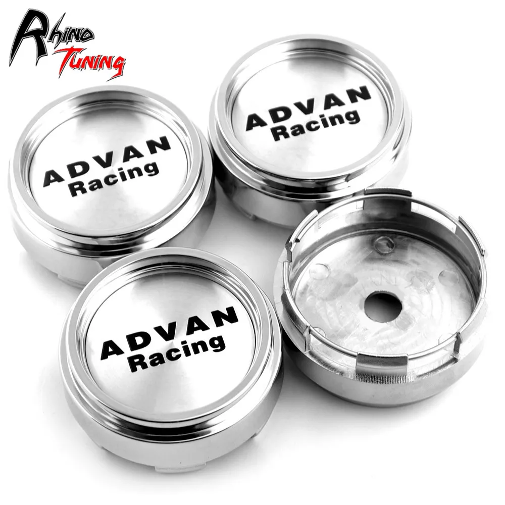 

Rhino Tuning 4PC 65mm Advan Racing Silver Auto Accessories Car Wheel Center Cap Hub Caps For Altima Camry Accord # 558