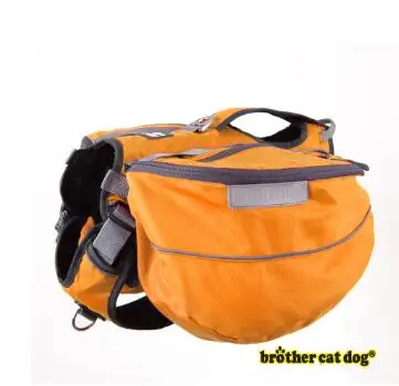 Оксфордская большая седельная сумка для собак, рюкзак, средний большой ремень, сумка для животных, для улицы, для пеших прогулок, кемпинга, тренировочная Сумка-переноска - Цвет: Orange