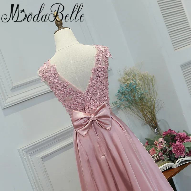 Платья подружки невесты Modabelle 2017 пыльная роза Розовые Длинные свадебные платья