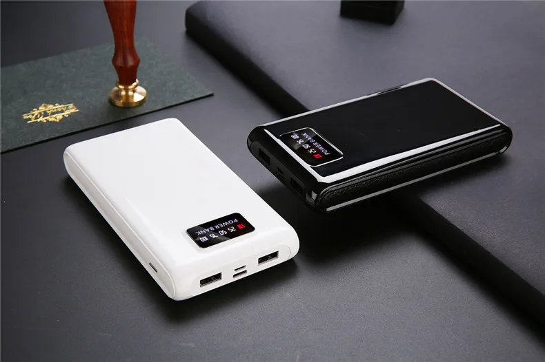 Горячая Распродажа 10000 мАч Внешний аккумулятор цифровой дисплей экран 18650 Мобильный тип питания с зарядкой сокровище Powebank для iPhone samsung
