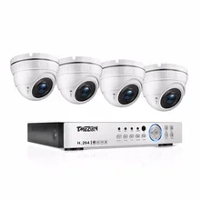 Tmezon HD 4CH 1080 P DVR 4 шт. 1200TVL 720 P купол Камера видеонаблюдения дома Системы P2P удаленного просмотра по телефону 1 ТБ 2 ТБ комплект