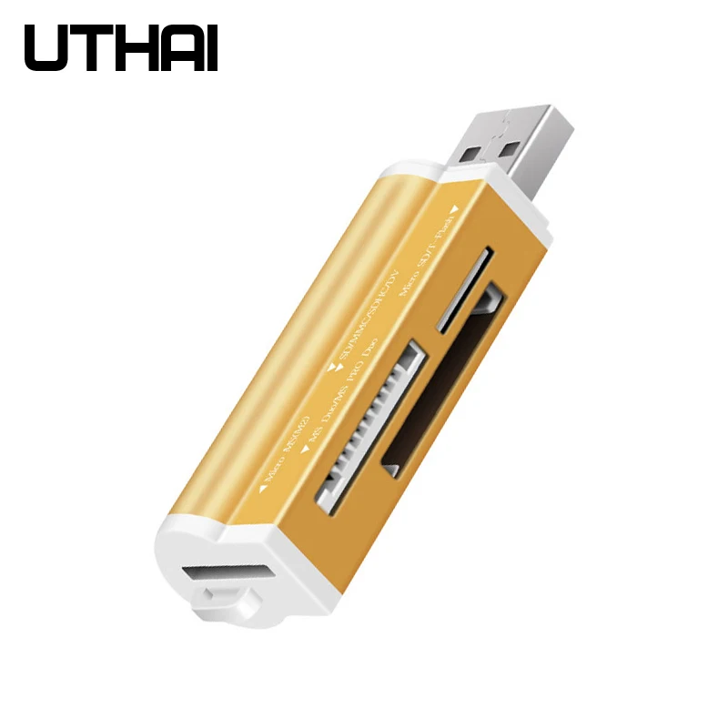 

UTHAI C02 All in 1 Memory SD TF Card Reader for Memory Stick Pro Duo Micro SD,TF,M2,MMC,SDHC MS Smart Multi Card Reader