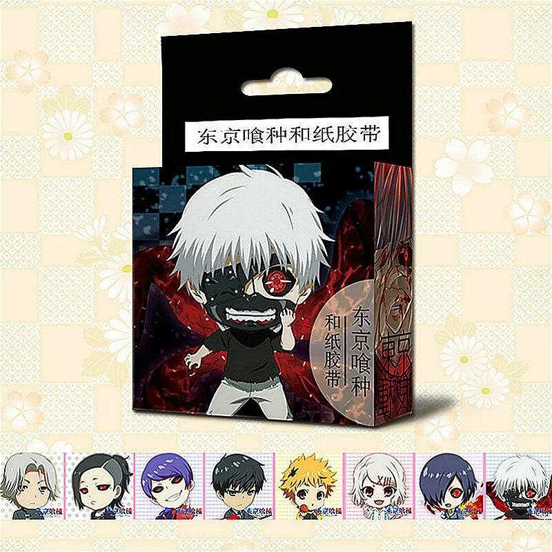 

1box/rolls kawaii washi tape Christmas cute Cartoon characters Tokyo Ghoul pattern masking tape school supplies Label Stationery