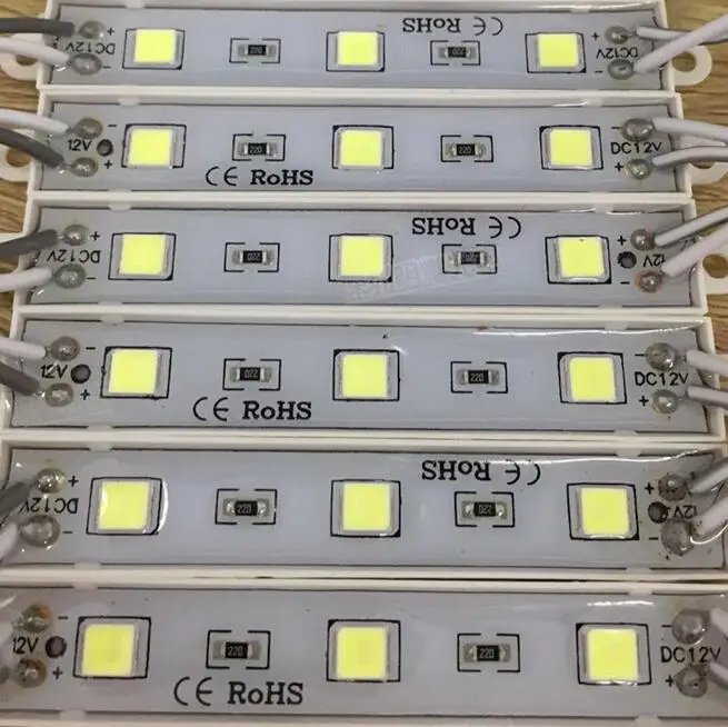 LED Module 5050 3 LED DC12V Waterproof Advertisement Design LED Modules White warm white red RGB Color Super Bright Lighting