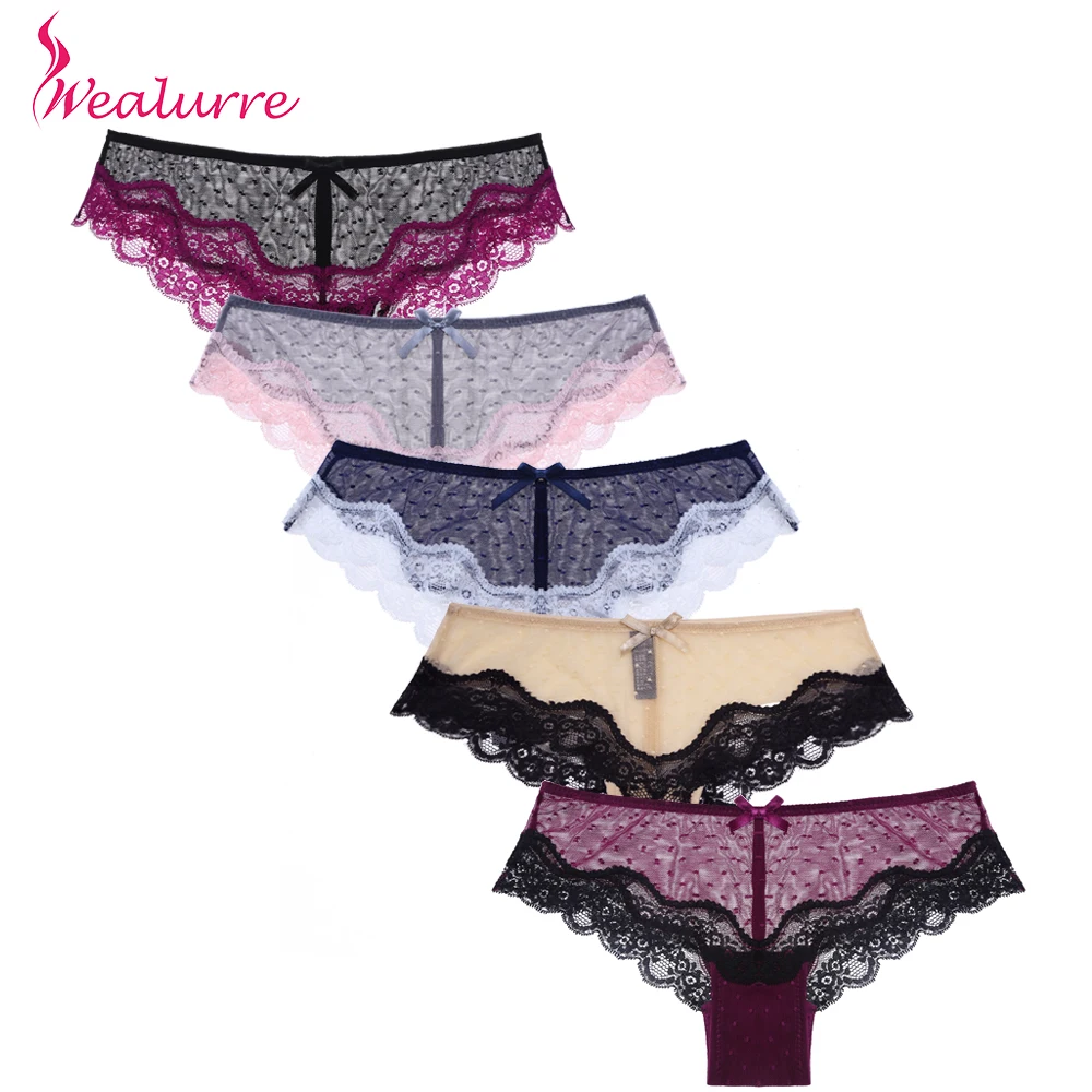 

Wealurre Women's Underwear lace Ultra-thin briefs Transparent Panties Seamless Dreathable Panty Hollow Girl intimates Lingerie