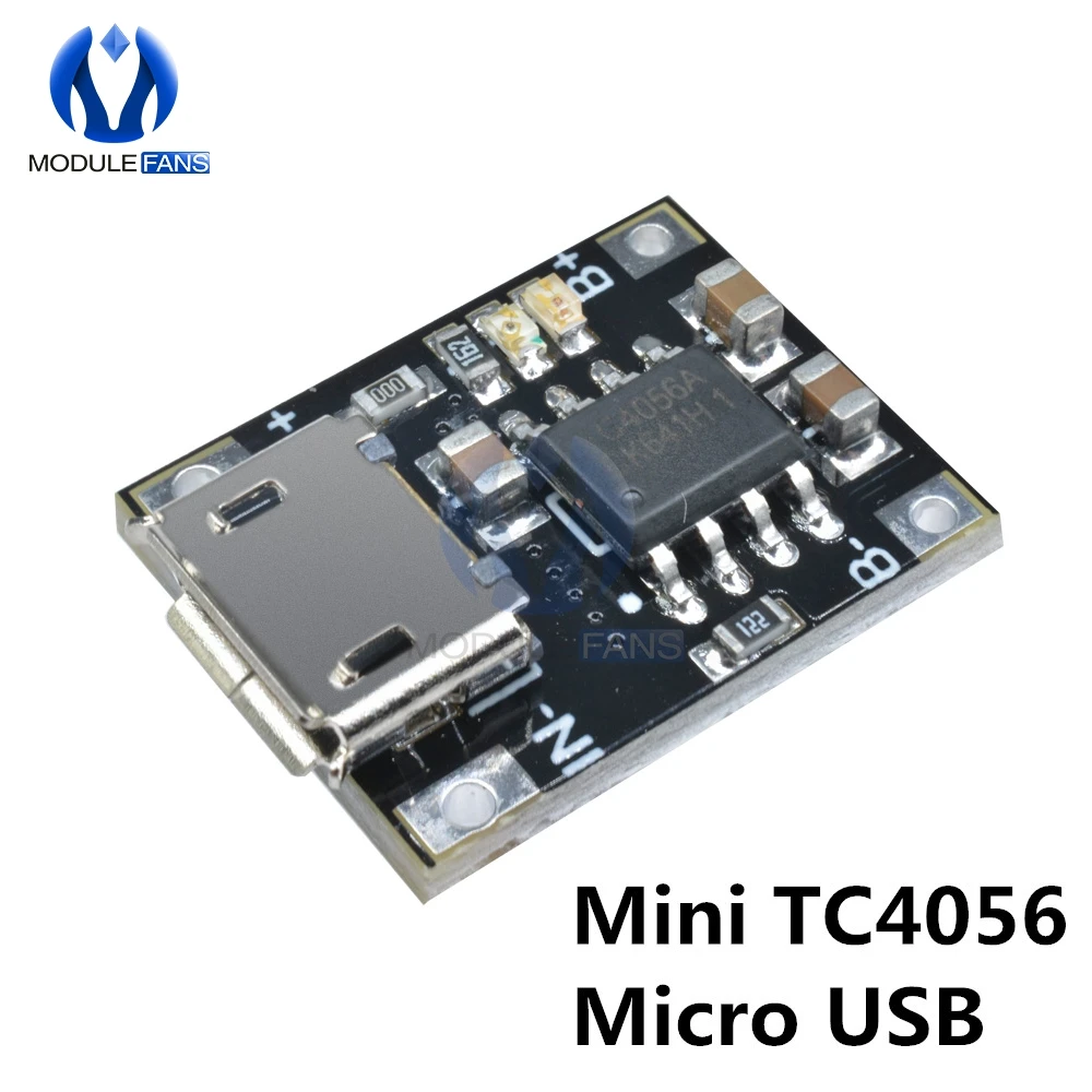 5 шт./компл. type-c/Micro/Mini USB 5V 1A 18650 TP4056 модуль зарядного устройства литиевой батареи зарядная плата двойной функции 1A li-ion - Цвет: Зеленый