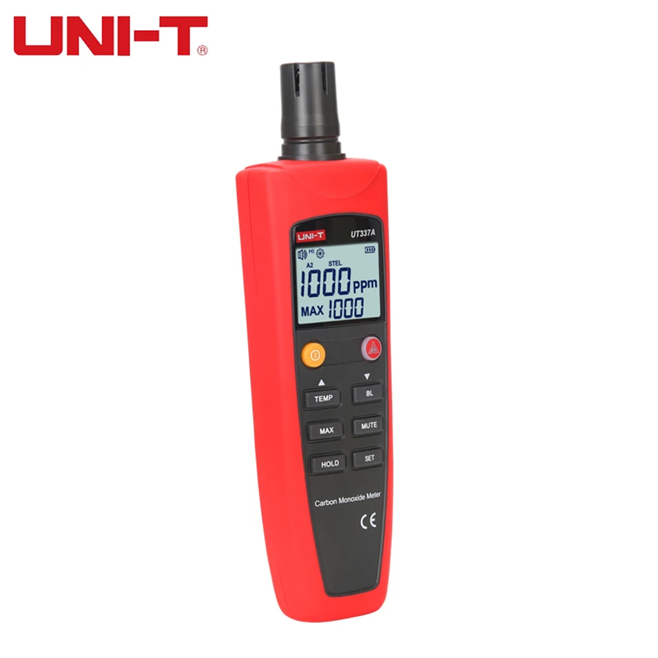 

NEW UNI-T UT337A Carbon Monoxide Meter with Sound/Light Alarm and LCD Backlight Display Gas Meter CO