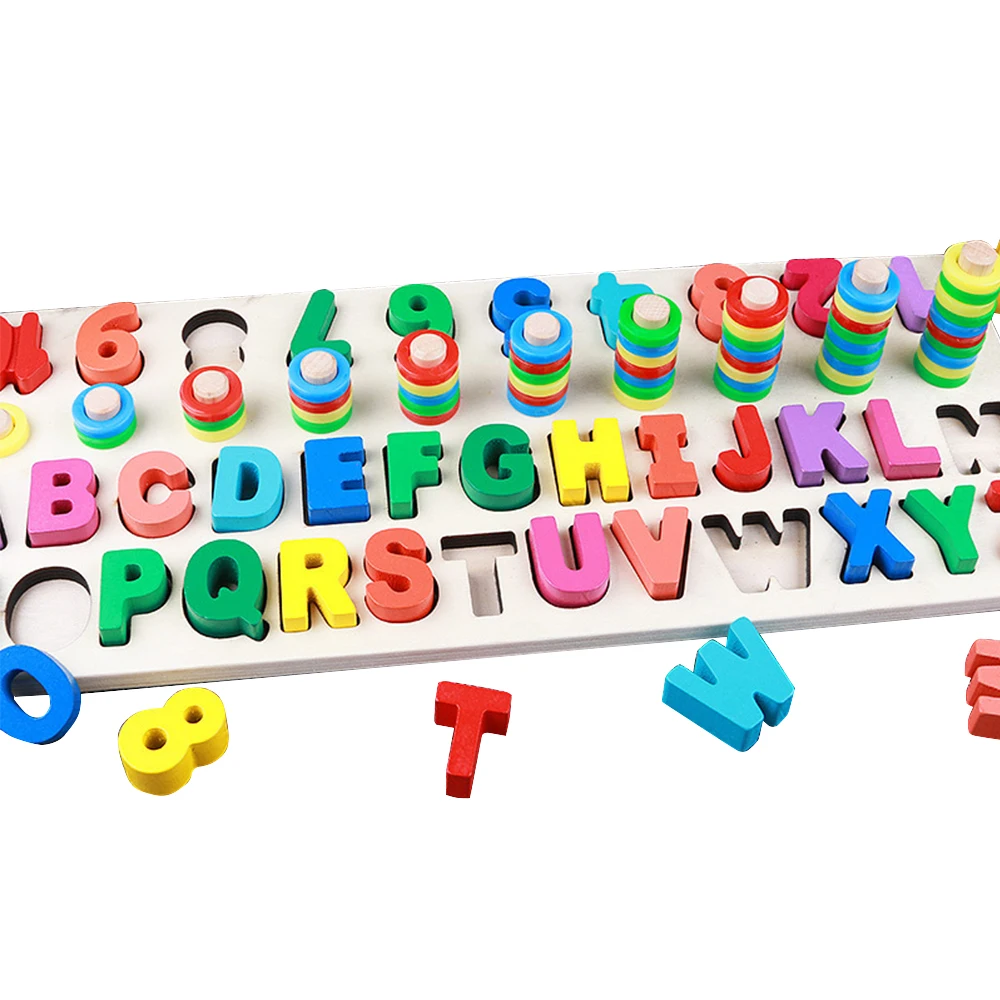 

Children Montessori Educational Toys Math Toys For Children Wooden Learn To Count Toy Match Numbers Digital Shape Preschool Gift