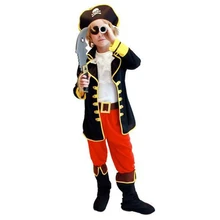 Одноглазый пиратский костюм детские костюмы капитана Джека с героями мультфильмов, вечерние костюмы на Хэллоуин для мальчиков Пираты Карибского моря
