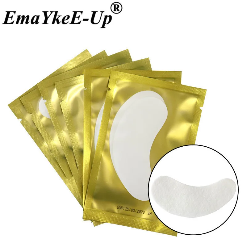 50 PairsPack Gold Women Under Eye Pads Patches Eyelash Extension Eye Lash Paper Stickers Patches Application Make Up Tools      (4)