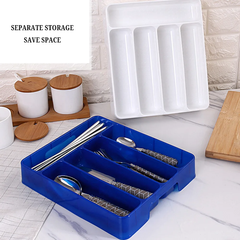 

5 Grids Drawer Cutlery Tray Kitchen Cabinet Chopsticks Storage Box Buffet Plates Compartment Divider Cutlery Tray Organiser