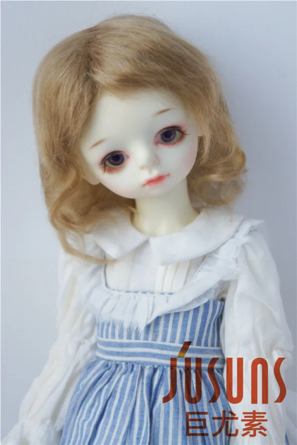 JD044 SD BJD парики из мохера для кукол 1/3 средней длины кудрявая кукла парик Размер 8-9 дюймов волшебный мохер волос для виниловой куклы