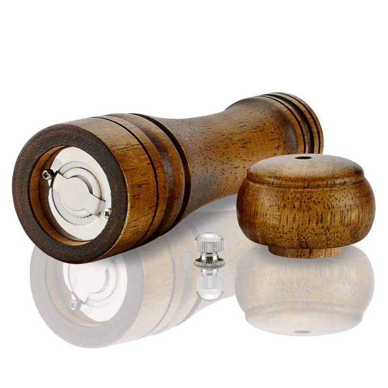 

Salt and Pepper Mill, Solid Wood Pepper Mill with Strong Adjustable Ceramic Grinder 5" 8" 10" - Kitchen Tools