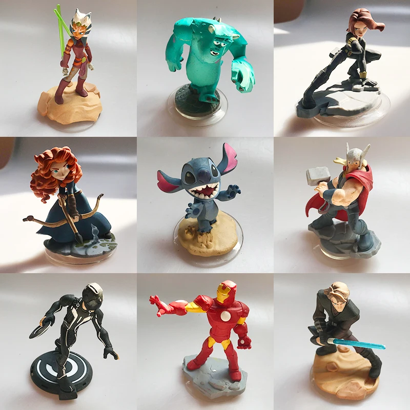 

Infinity Garage Kit Figurine Star Wars Sully Stitch Merida Thor Iron Man black widow Doll Base Action Figure Loose Model Toy