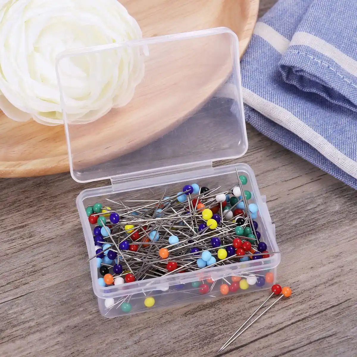 XILOSIN 250 pcs Sewing Pin Multicolor Sewing Pins DIY Sewing Crafts Dressmaker Sewing Glass Head Pins