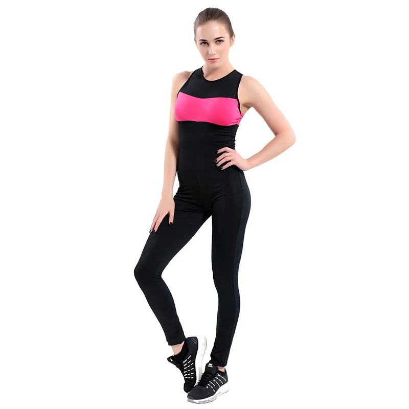 

Brand New One-piece Yoga Sets Women Gym Clothes Sleeveless Jumpsuit Sport Clothing Compression Black Running Tracksuit For Women