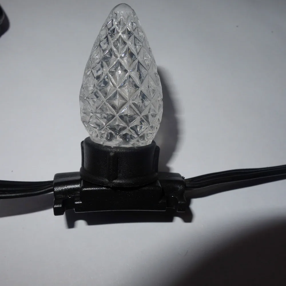 Пиксельная Строка LED C7 WS2811 12 В постоянного тока 8 мм 50 узлов/нитка Полностью черный