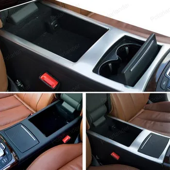 

stainless steel Interior Accessory Center Storage Box Trim Ashtray Holder cover Frame sticker For A/udi A6L