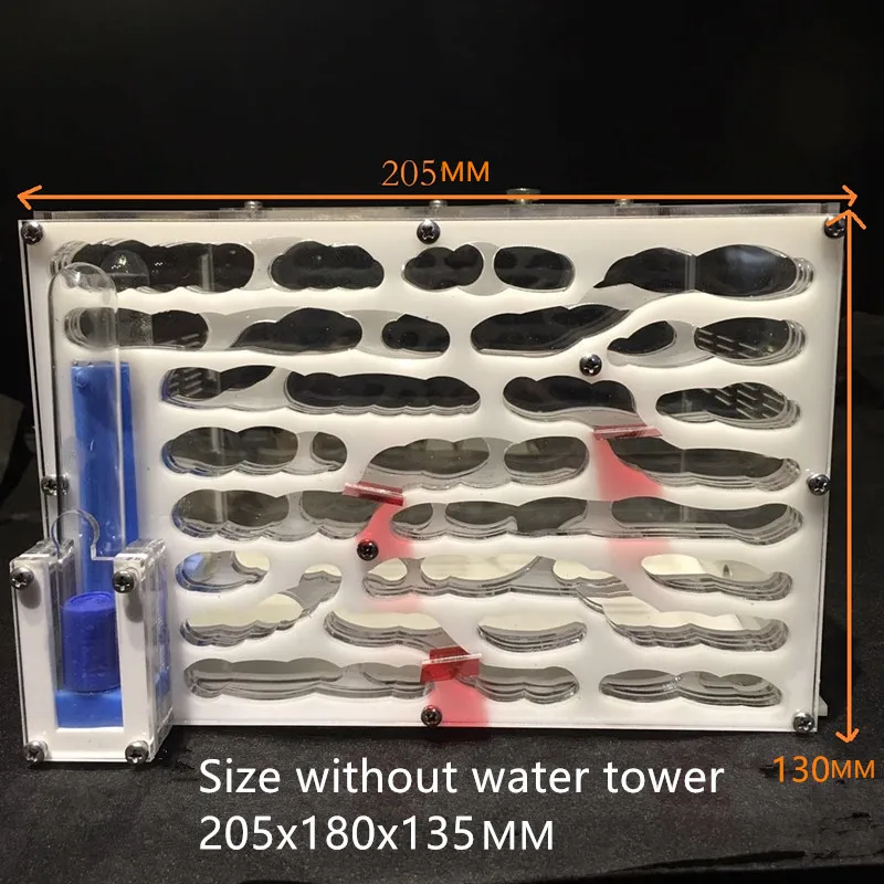 

New Big Twin Water Tower Acrylic Ants Nest For Children Scientific Study DIY Accembling Insect Cages Anthill Pet Ant House Farm