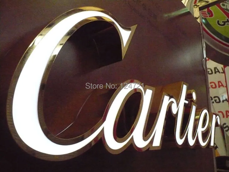 

2019 new 3d LED Stainless Steel Backlit Sign Letters,Lighted Led Letter Sign for store shop