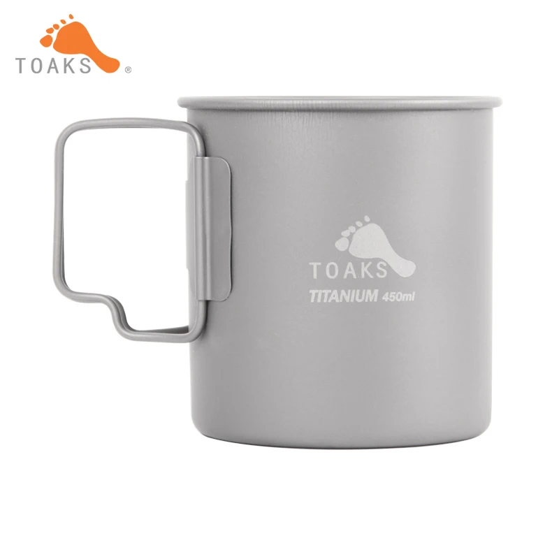 TOAKS 450ml Titanium Mugs Camping Drinkware Outdoor Lightweight